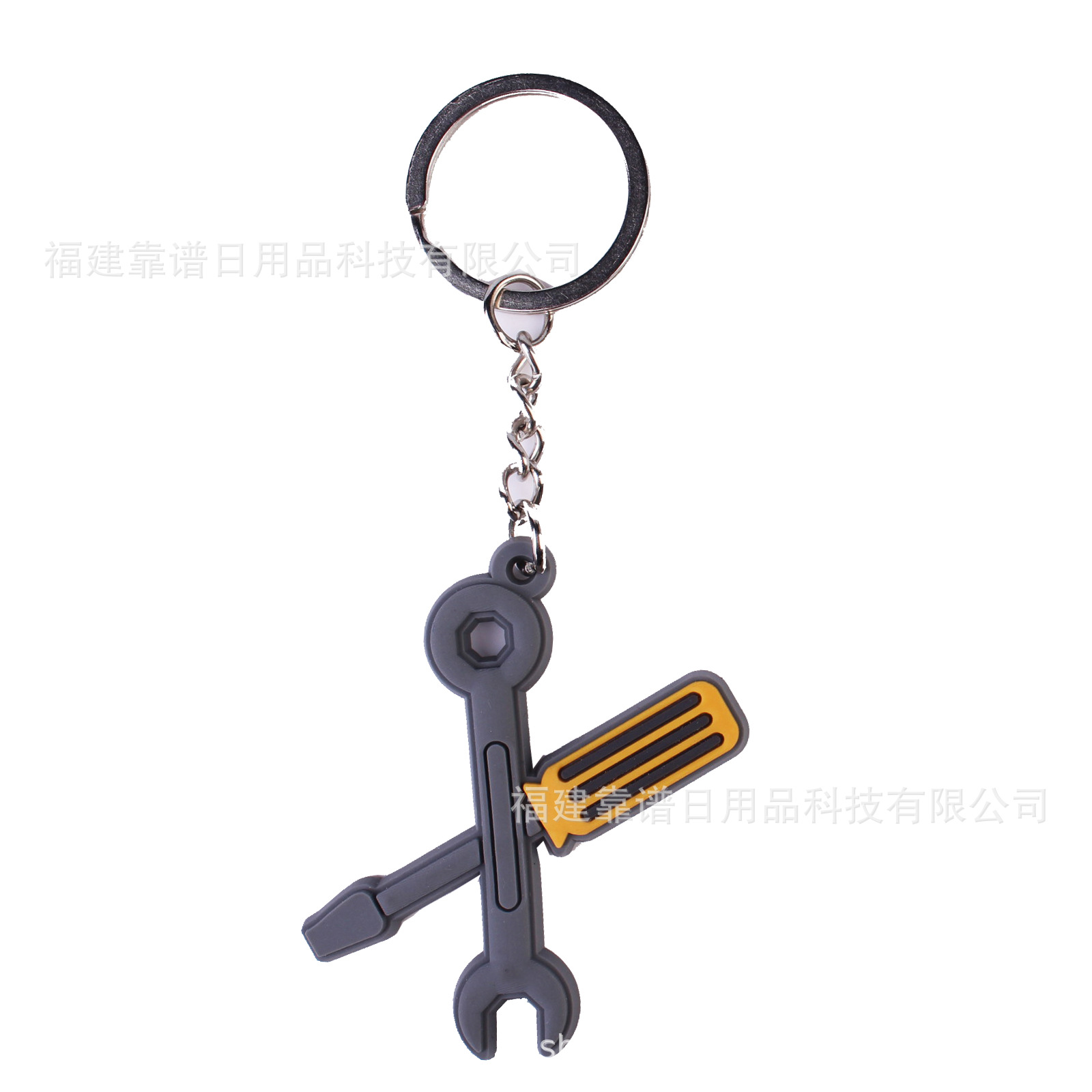 PVC llavero cemento camión bulldozer excavadora casco bolsa colgante DIY en stock llavero al por mayor