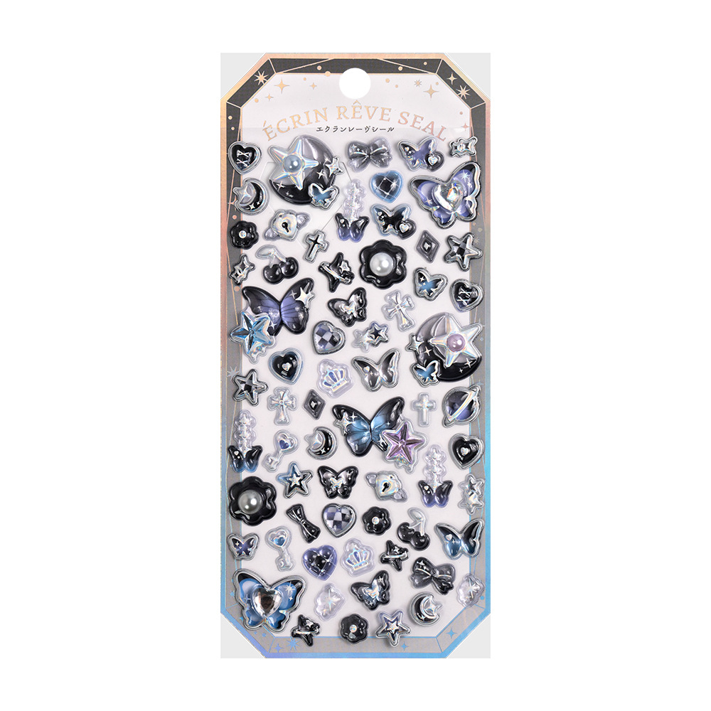 신제품 SL-BKG-06 Qimeng 3D 엠보싱 보석 스티커