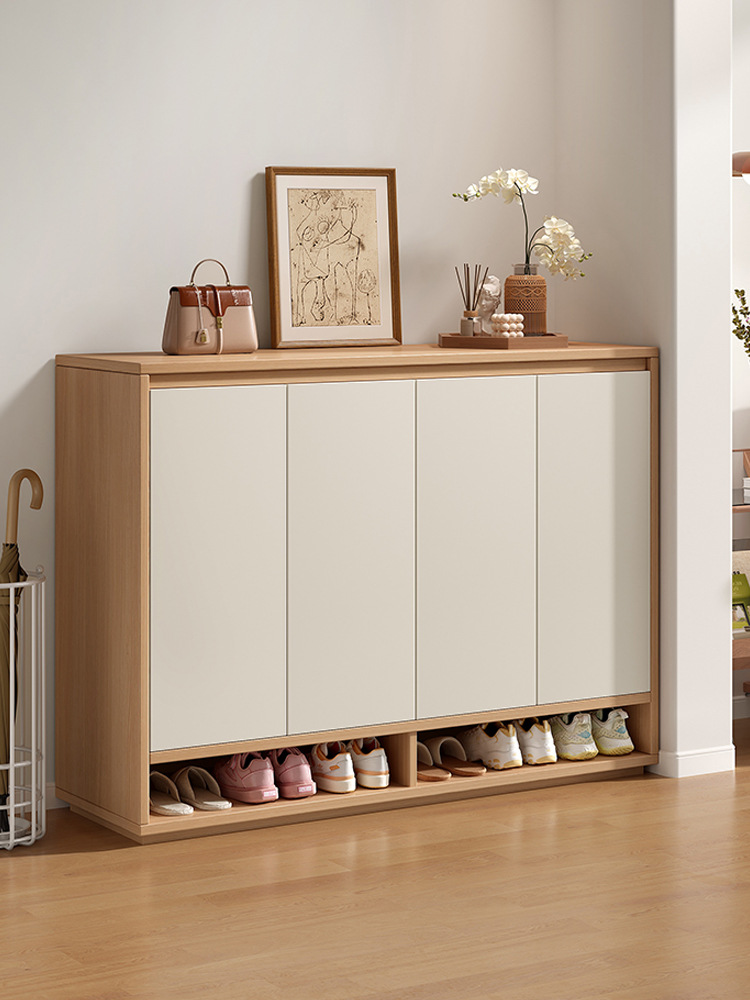 Shoe Cabinet for Home Entrance, Integrated Wall-Mounted Storage, 2025 New Model, Indoor Entryway Solid Wood Foyer Storage Cabinet