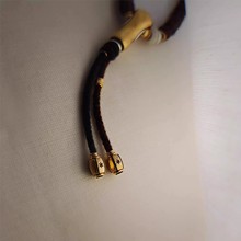 雪花版弟子珠尾束文玩珠串柏香籽黄铜色配饰古玩配件经典精致高级
