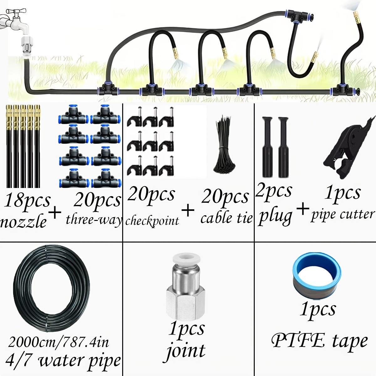 Universal Atomization Kit For Irrigation Cooling And Greenhouse_voghion.com