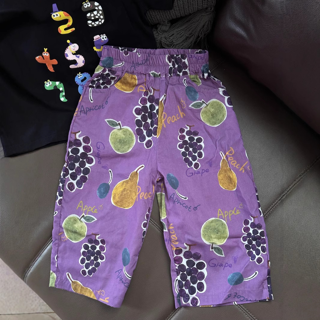 New Arrivals for Summer~Children's Pajamas, Category a Pure Cotton Double-Layer Yarn, Spring and Summer Cute Cartoon Casual Home Pajamas That Can Be Worn Outside