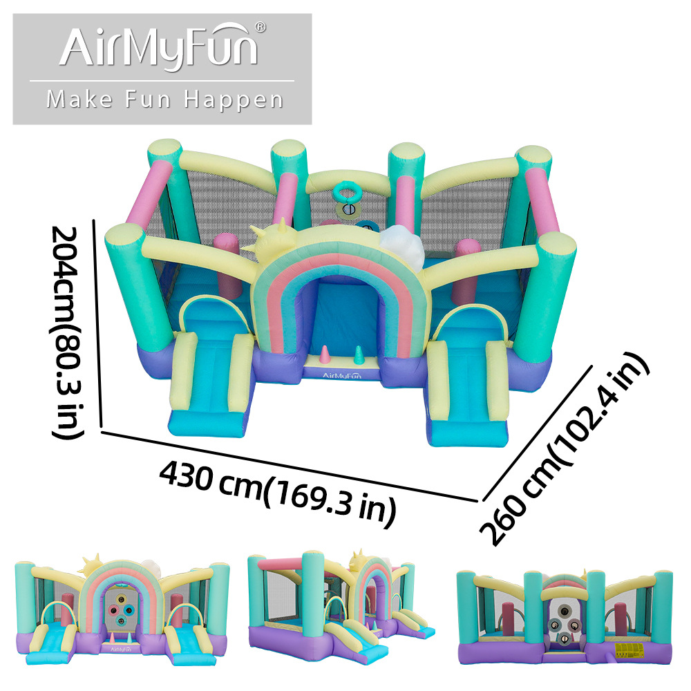 AMF | Niños castillo inflable pequeño hogar trampolín inflable tobogán inflable interior niños paraíso castillo