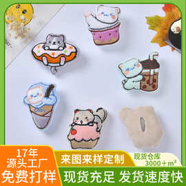 日系公仔针织充棉玩偶DIY发绳发卡材料毛绒胸针儿童鞋帽装饰