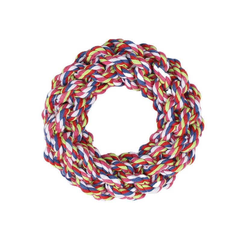 Fábrica de juguetes para mascotas al por mayor juguete para perros juguete de cuerda de algodón juguete interactivo cuerda resistente a mordeduras juguete de Limpieza de dientes Nuevo