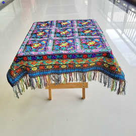 特色云南民族风绣花桌布台布酒吧沙发饭桌茶几棉麻饭店农乐装饰