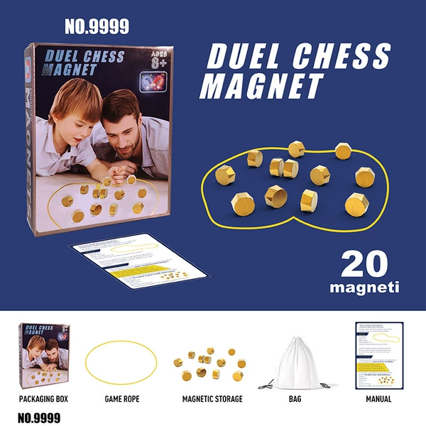 305g [Golden Magnetic Chess] High-end gift box (rope + 20 golden chess pieces) 305g