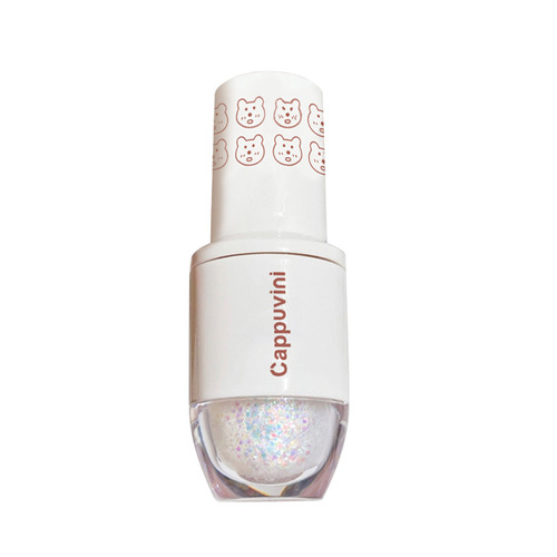 Cappuvini starry eye shadow, pearlescent fine glitter, easy to smudge high-gloss Bear Bowling liquid eye shadow