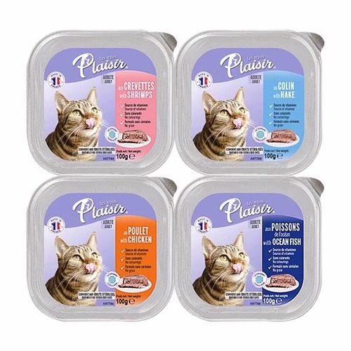 French imported Primal grain-free adult cat main meal box with chicken, fish, and pork pâté wet food 100g