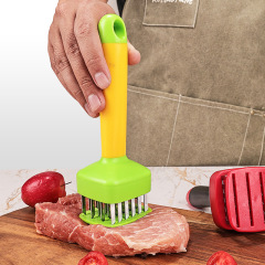 24針ステンレス製キッチン肉切り針、穴あけ・筋切り・肉を柔らかくするツール、多目的・多機能・クリエイティブでトレンディ