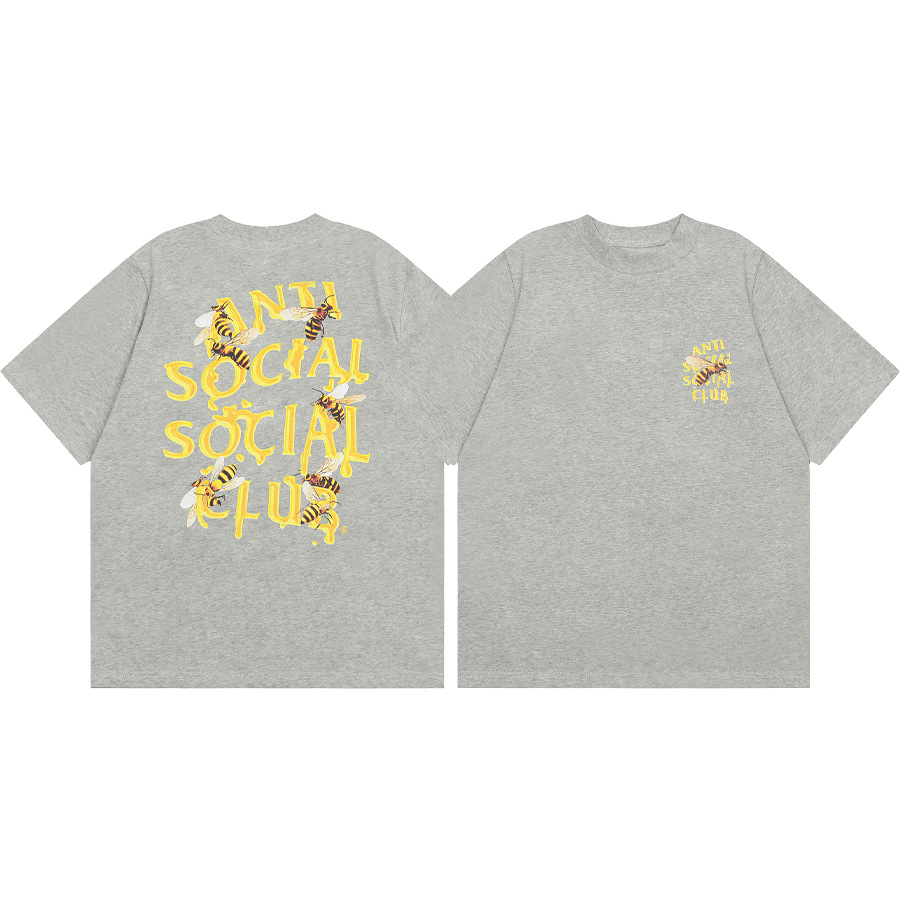 Versión correcta ASSC Club de dibujos animados relámpago impresión conjunta cuello redondo de los hombres Jersey pareja manga corta Camiseta moda