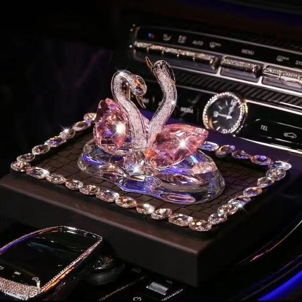 Car Dashboard Decoration Perfume, Creative and Unique, Popular on Tiktok, Goddess Style Crystal Swan