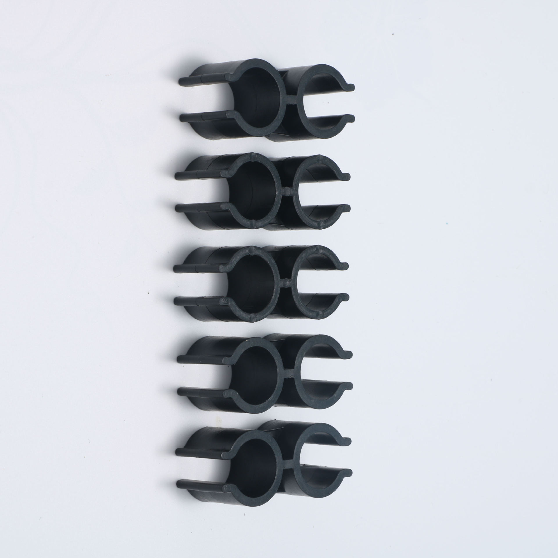 PVC双头塑料管卡H型18-22管子蝴蝶管夹双U型管座双管并排连接管卡-阿里巴巴