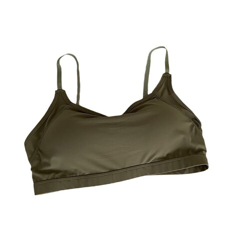 Underwire-free one-piece seamless ice silk bra for women, adjustable strap, small backless top, shaping beauty back bra