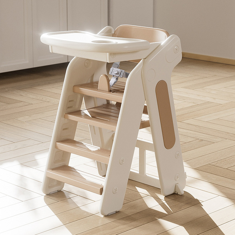 Silla Alta Plegable Multifuncional de Plástico para Niños de 0 a 6 Años, Ideal para Alimentar y Ayudar a Bebés a Crear, con Bandeja, Venta al por Mayor
