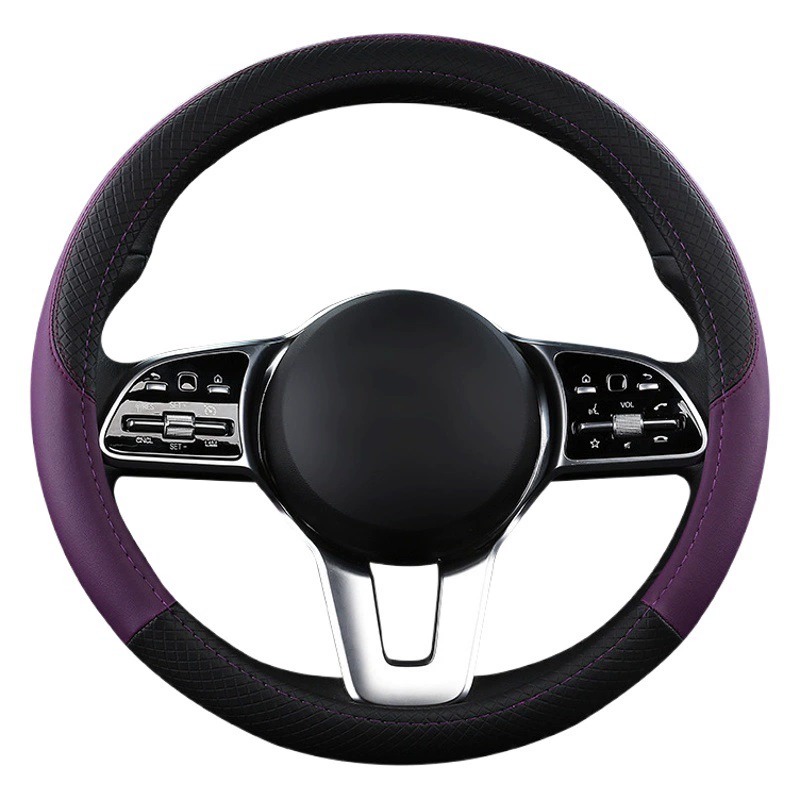 Крышка рулевого колеса автомобиля эластичная без внутреннего кольца кожа из углеродного волокна Four Seasons общая трансграничная электронная коммерция крышка ручки автомобиля оптом