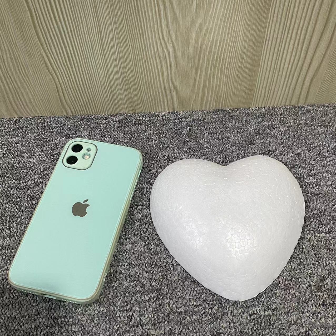 Baolilong espuma sólida tamaño del corazón melocotón medio amor decoración de la ventana boda apoyos pintados