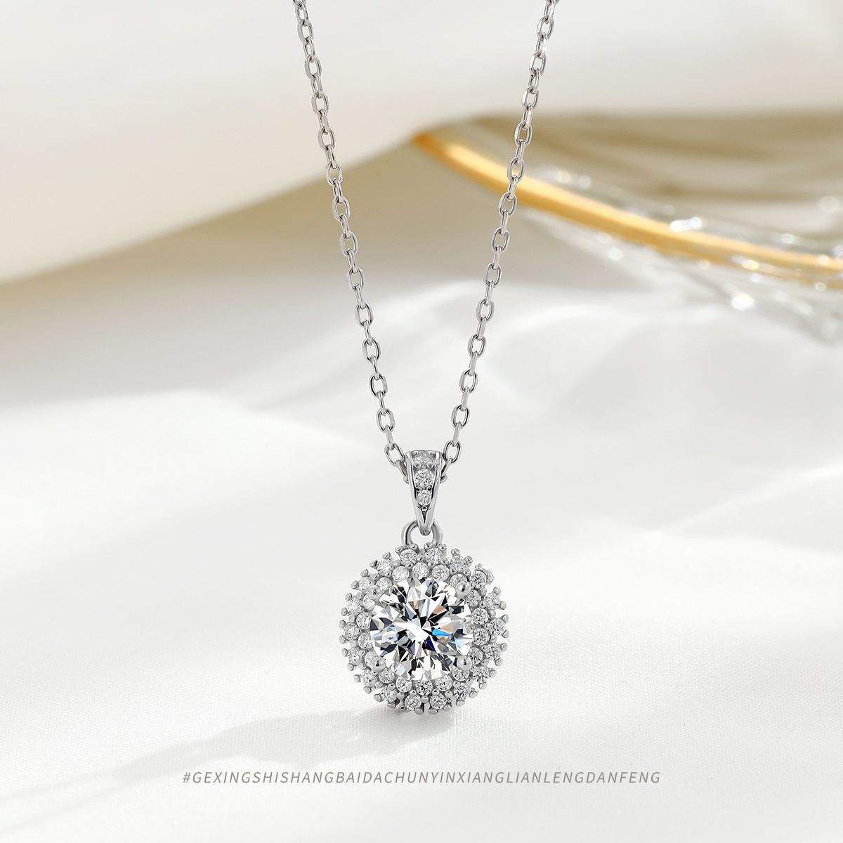 1 Piece 925 Sterling Silver Geometric Heart Shape Bow Knot 925 Sterling Silver Cable Chain Pendant Necklace display picture 13