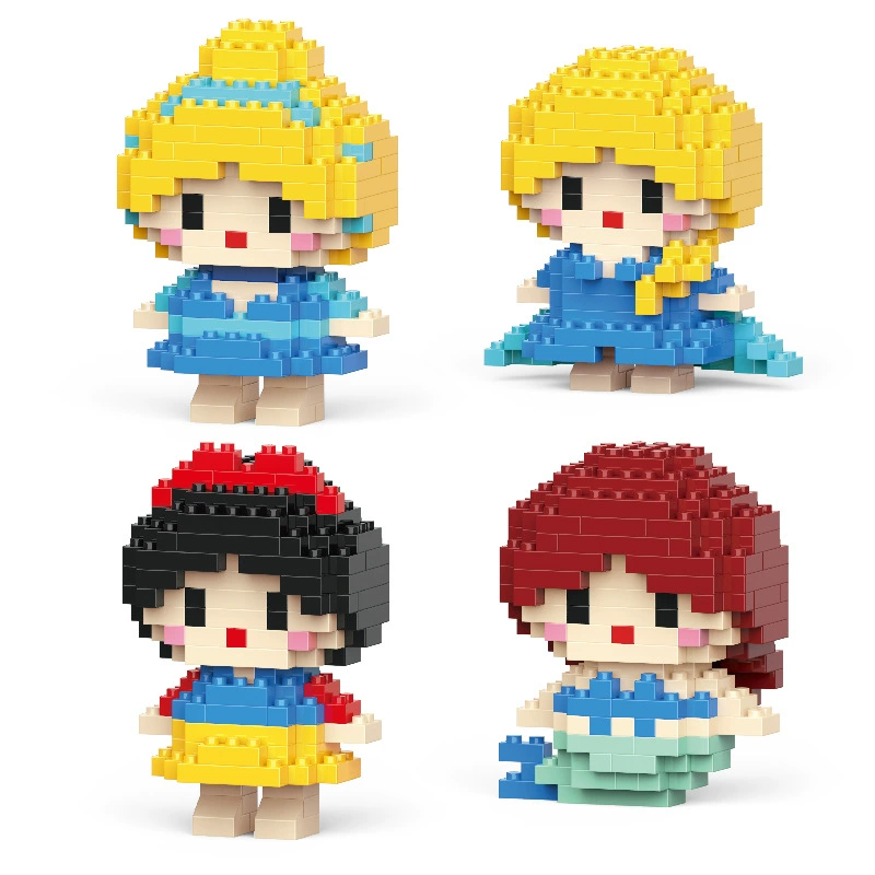 Micro Block Cartoon Figure Set, Micro-Scale Doll (Assorted Random Boxes), Colorful Gift Box