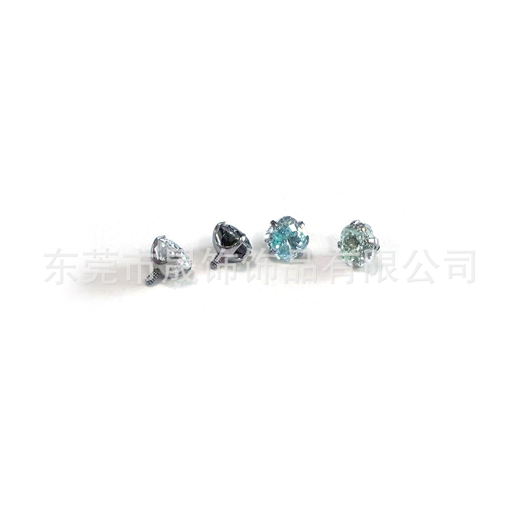 4mm肥方 Zirconia Ear Stud F136 Titanium Alloy 方型5A Cubic Zirconia Helix Cartilage Stud G23 Titanium Internal Thread Piercing Jewelry - 4mm(5/32")