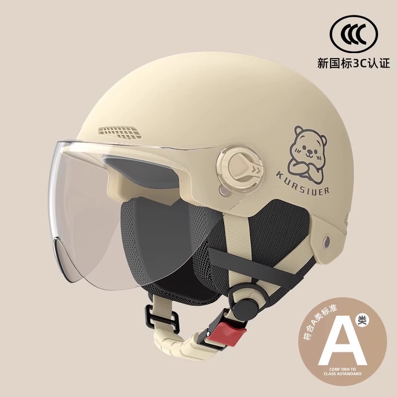 Auto Parts and Accessories — Motuoche for Electric Motorcycles - class-a-new-national-standard-3c-hd-short-lens-four-seasons-earmuffs-moe-bear-khaki
