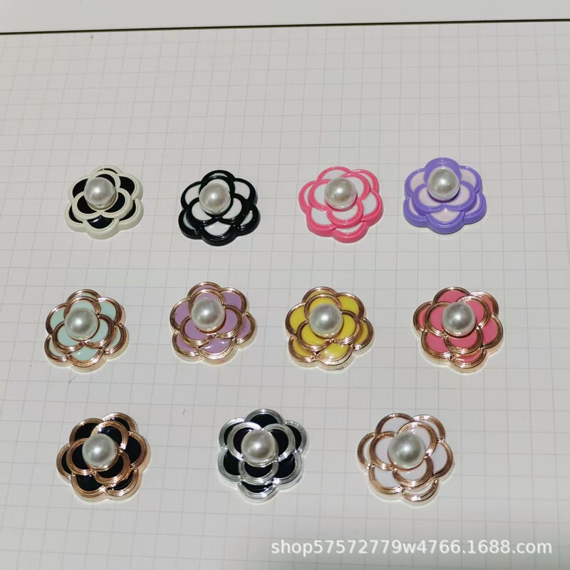 DIY K-Style of Small Fragrant Pearl Flower Mobile Phone Case Hole Shoe Decorative Accessories Hairpin Hairpin Grab Clip Jewelry Patch