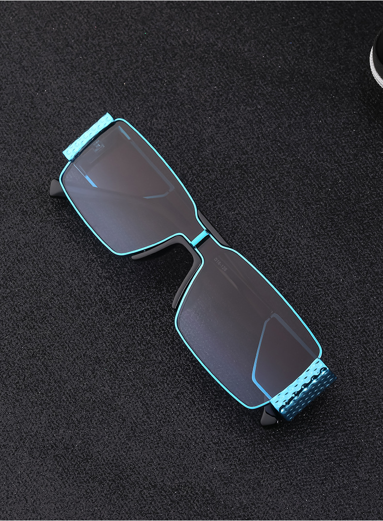 European And American Punk Small Frame One-piece Box Wide-leg Men's Trendy Outdoor Sunglasses display picture 1