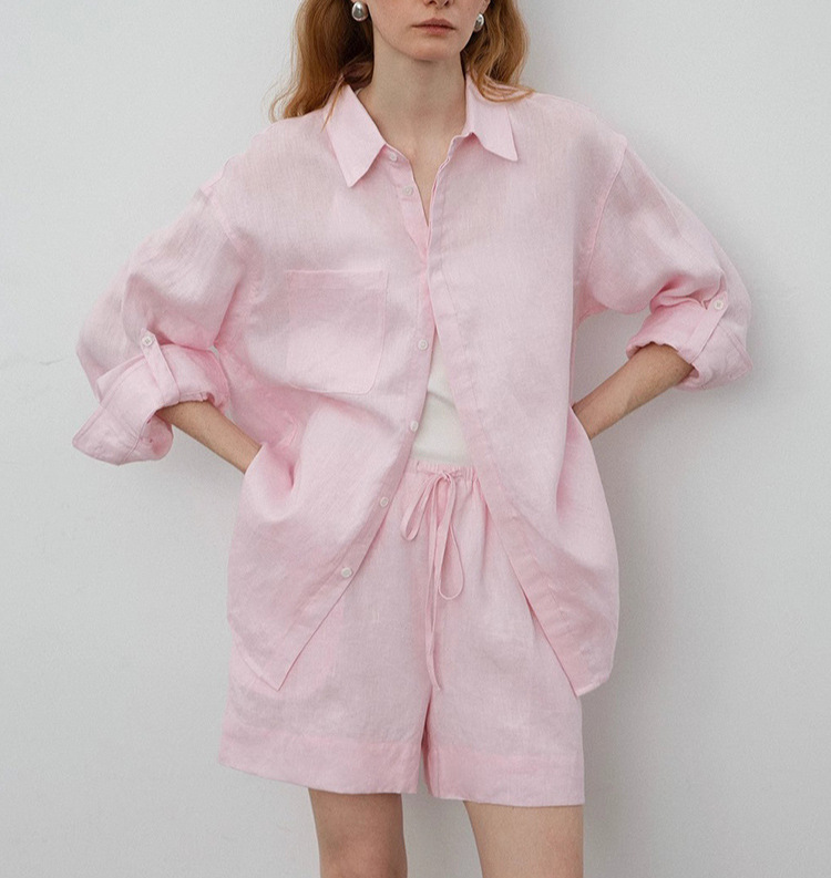 미스트 핑크 셔츠