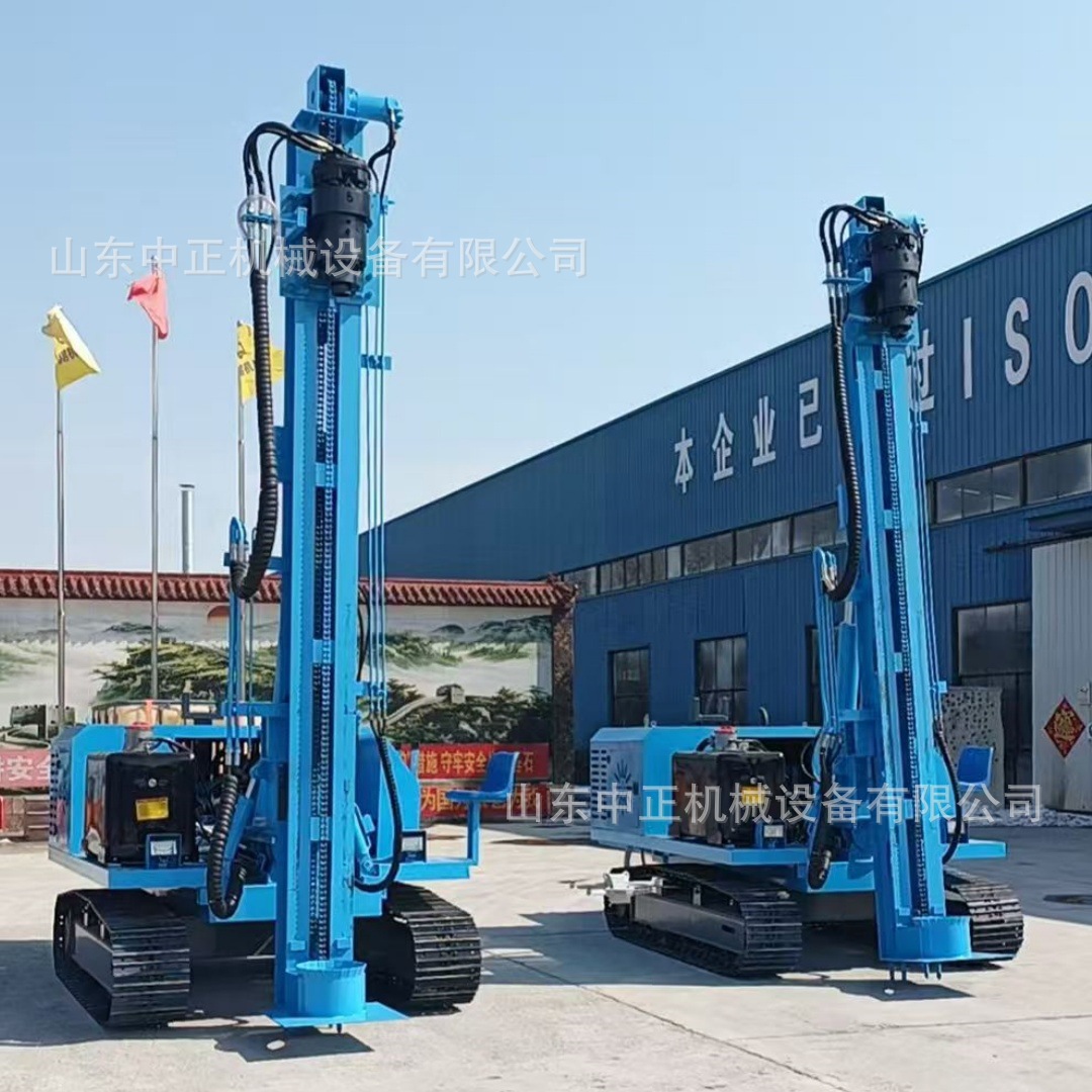 大直径水泥桩成孔钻井机生产厂家  高速工程用护栏打抜一体机