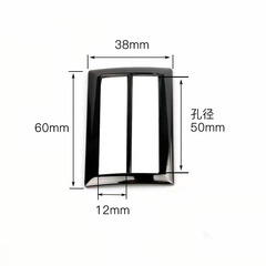 Metal square three-tiers belt fastener accessory clothing belt hat adjustment buckle H-type buckle