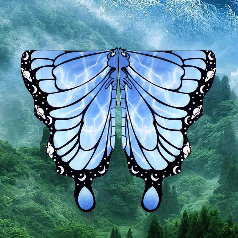 Capas de mariposa comercio exterior transfronterizo capas de mariposa Halloween decoración de danza colorida alas de mariposa al por mayor