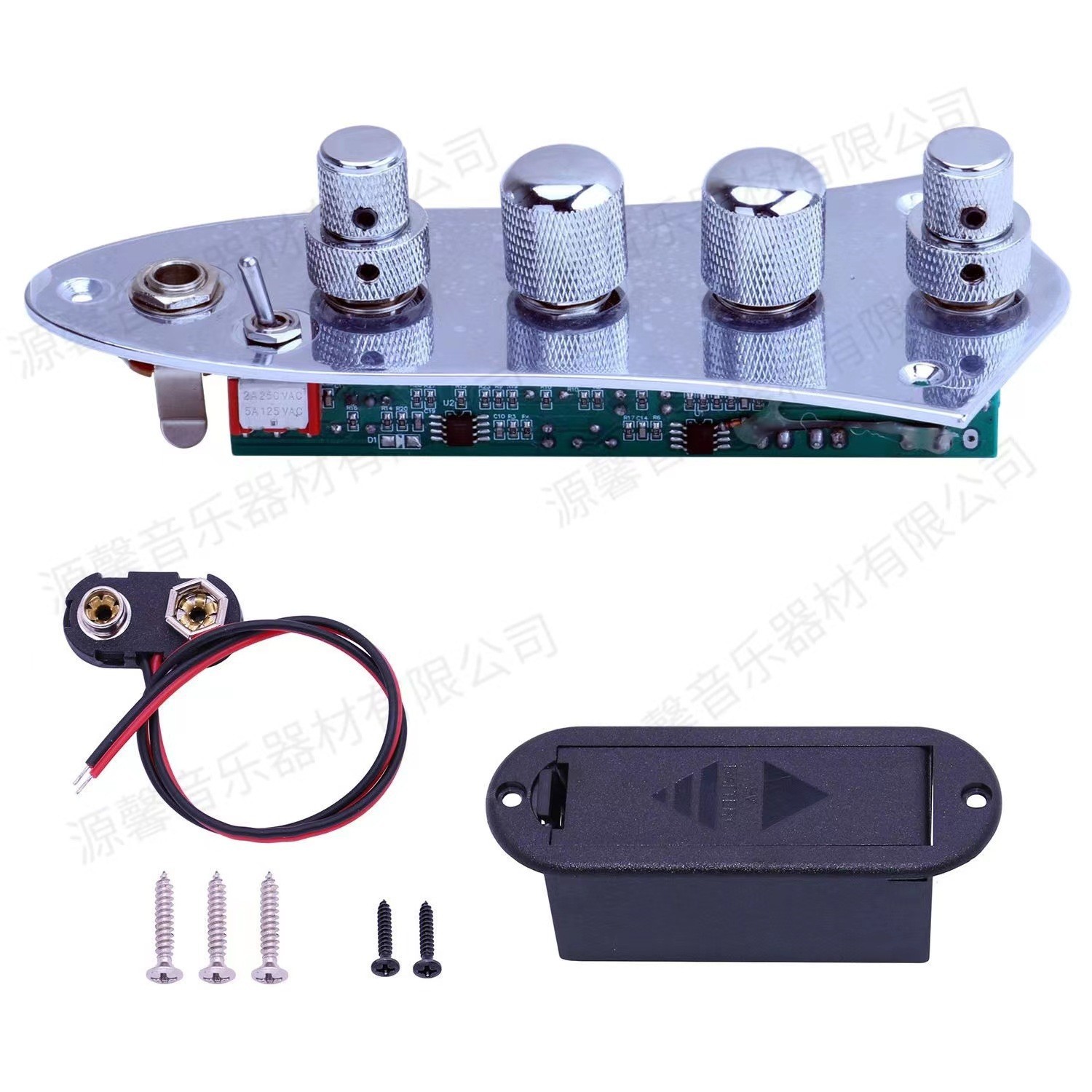 Accesorios de guitarra eléctrica JB bajo Placa de hierro circuito de control bajo eléctrico volumen circuito de control de ajuste de tono al por mayor