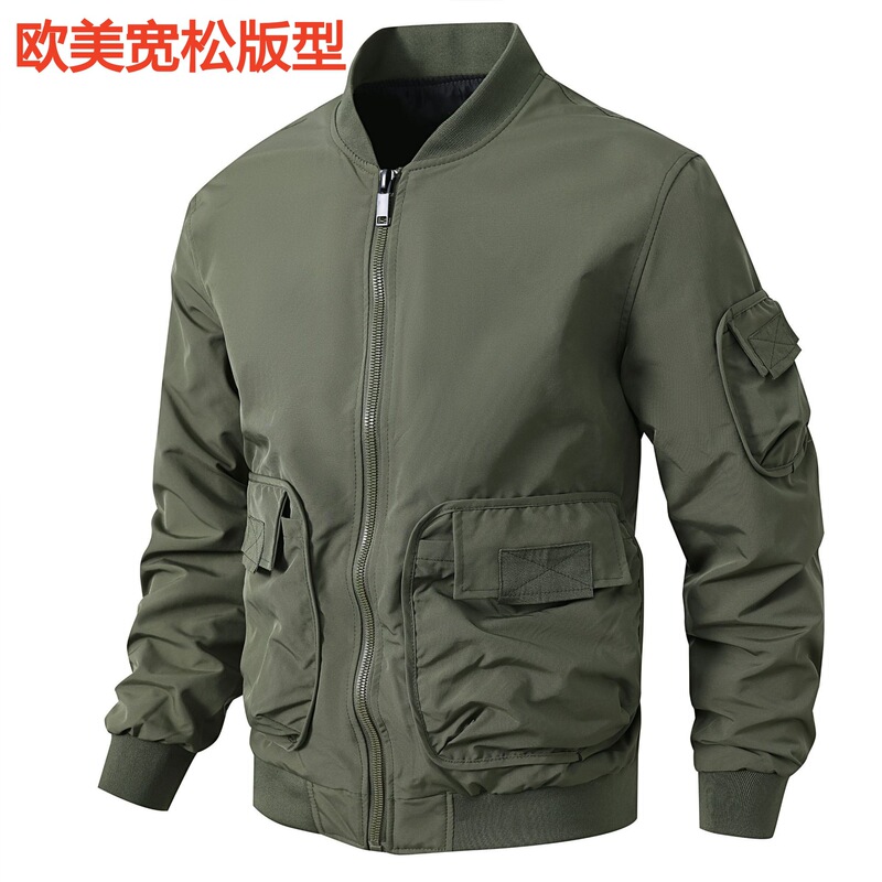 Amazon European and American Loose Ma1 Pilot Men's Jacket Ebay Baseball Uniform Fishing Vest Jacket Ozone Factory