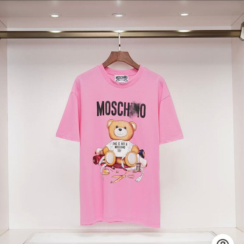 2025年ミュウミュウ MOSホームベアプリントロゴラウンドネック半袖Tシャツメンズトレンド新作の正しいバージョン|undefined