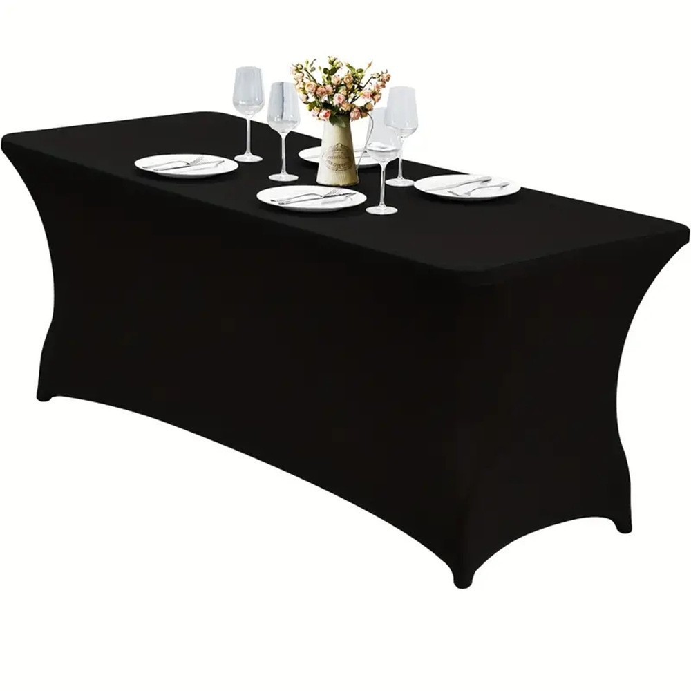 Wholesale Cross-Border Elastic Table Cover Outdoor Party Wedding Elastic Rectangular Tablecloth Cover Wedding Banquet Table Cover