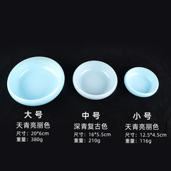 仿瓷塑料筆洗 防摔水碗裝水裝墨文房四寶配件筆洗筆缸全新料筆洗