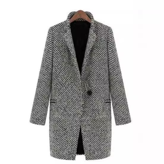 2025 Autumn and Winter European Station Houndstooth Coat Mid-Length Large Size Special Price Houndstooth Coat Ebay Hot Sale 2025 Autumn and Winter European Station Houndstooth Coat Mid-Length Large Size Special Price Houndstooth Coat Ebay Hot Sale
