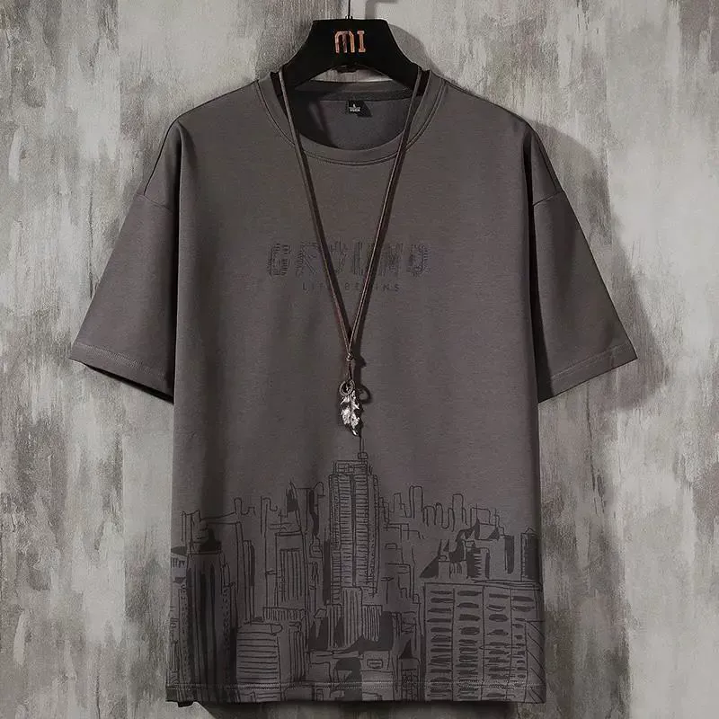 Источник производителя, новый летний костюм-футболка с короткими рукавами, модный стильный повседневный костюм, модный бренд, популярный боди из ледяного шелка с половиной рукавов