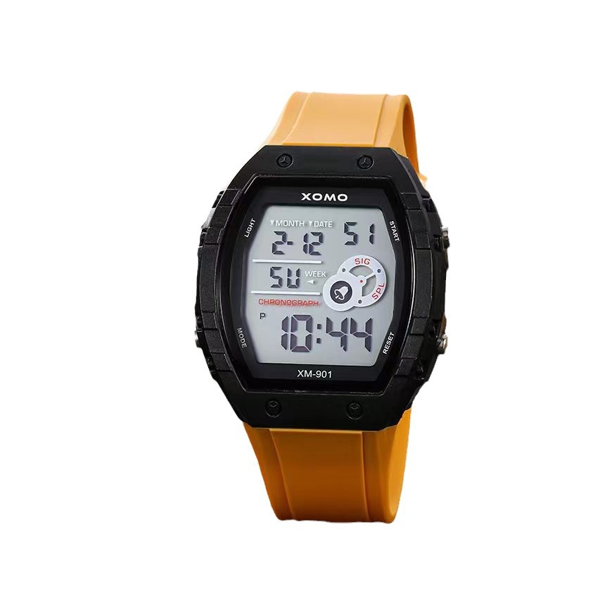 Reloj electrónico deportivo para estudiantes de comercio exterior Reloj despertador luminoso multifuncional para hombres y mujeres Reloj electrónico de cubo pequeño verde matcha impermeable