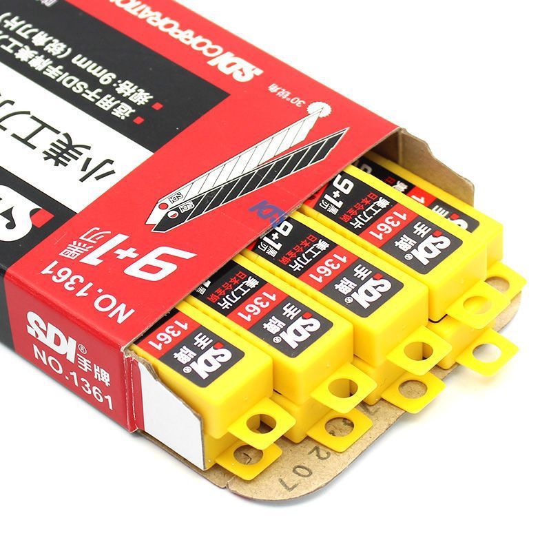 台湾SDI手牌美工片1361.进口高碳钢9mm合金钢刀片30°小号美工刀|undefined