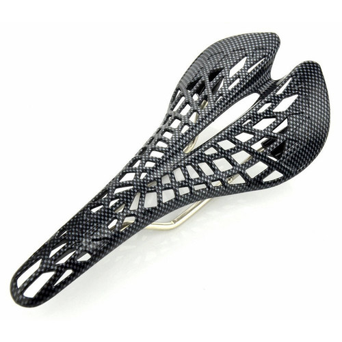 Mountain Bike Carbon Pattern Hollow Spider Saddle Bike Ventilated Seat Single Bike Saddle Bike Accessories