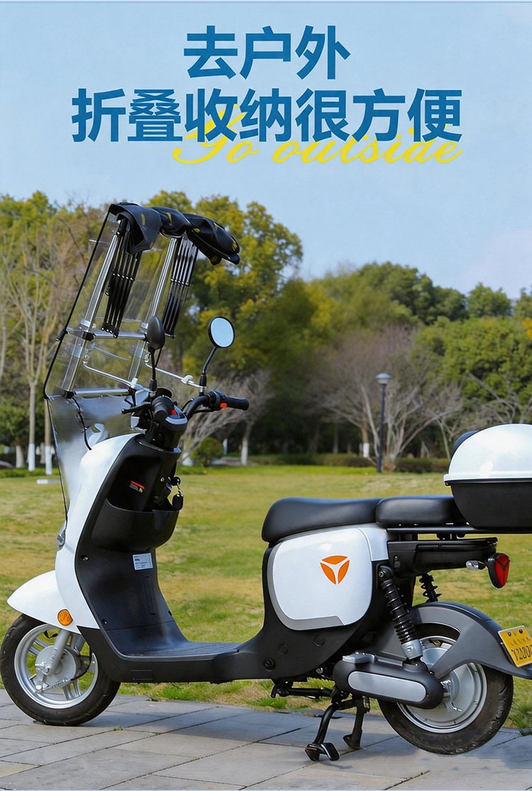 The New Electric Vehicle Is Convenient and Foldable, with a Windproof, Rainproof, and Sunproof Retractable Thickened Canopy