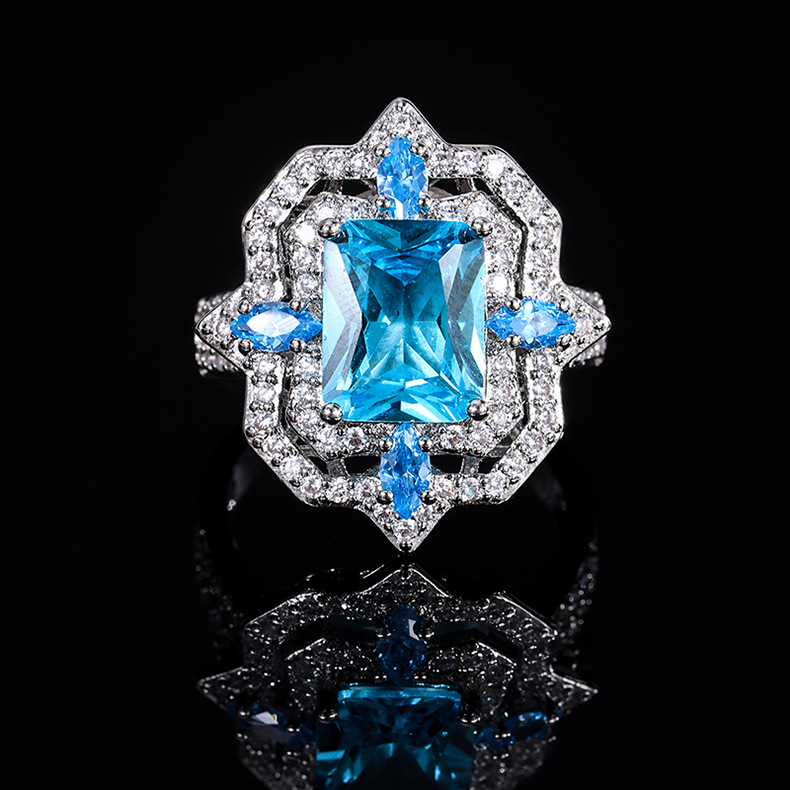 Holiday Occasion Elegant Geometric Zircon Copper Wholesale Open Ring