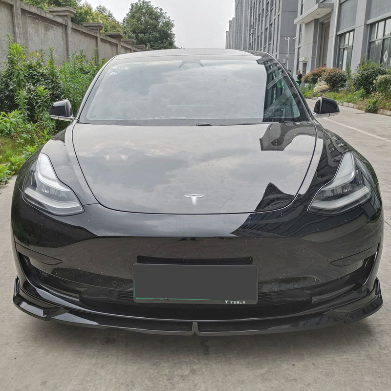 Suitable for Tesla Model3 Modified Front Shovel Q Front Lip Rear Wing Side Skirt Top Wing Rear Wing P Version Rear Wing Small Surround