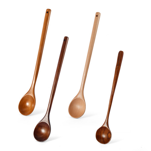 Noodle cooking spoon, extended wooden spoon, coffee spoon, long handle small spoon, smoothie spoon, creative spoon, wooden spoon for store use
