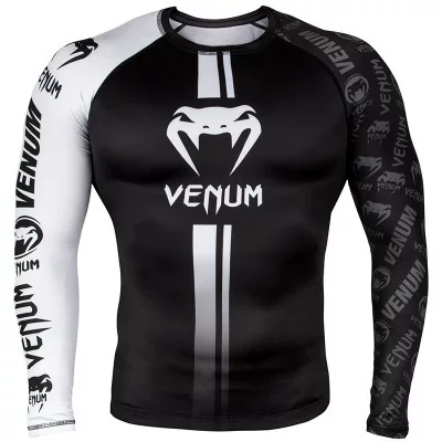 Boxing Uniform Muay Thai Tight Long-Sleeved Fitness Training Fighting Running Fighting T-Shirt Martial Arts Sportswear Venom Top