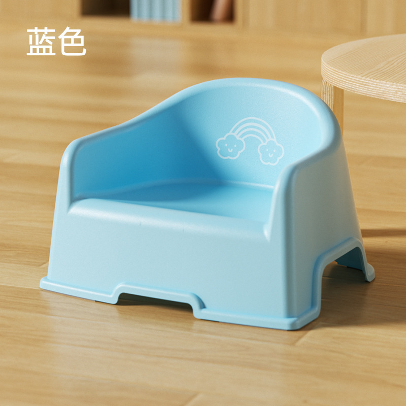 子供用プラスチック製の小さなスツール、厚みのある背もたれ椅子、家庭用ベビーソファ、ダイニングチェア、幼稚園の滑り止め靴交換スツール、低いスツール|undefined