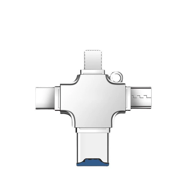 Кардридер 4-в-1 для Type-C, совместим с Android и Apple, USB3.0 для чтения TF/микроSD