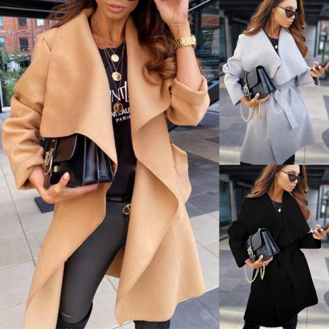 Bandage Large Lapel Coat NSYF81857