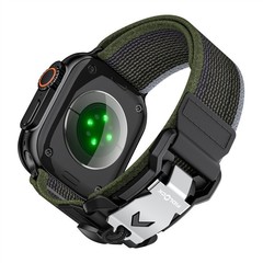 Apple Watch 第10世代フェドロ磁気バックルナイロンストラップスポーツ編組ストラップに適しています。